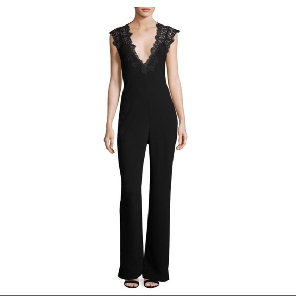 THEORY SLEEVELESS LACE CREPE JUMPSUIT - Picture 5 of 5
